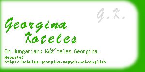 georgina koteles business card